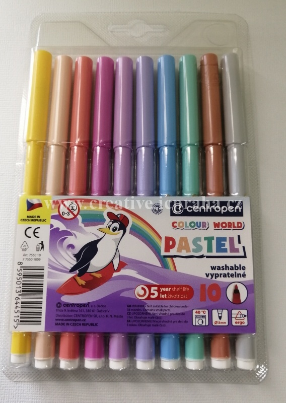 Centropen popisovače-vypratel.12barev/pr.2mm Paste